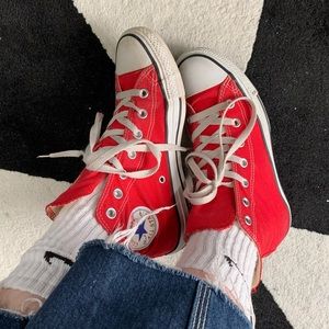 Red High Top Converse
